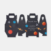 Space Boy Planets Schattige Astronaut Baby shower Bedankdoosjes (Uitgevouwen)