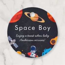 Space Boy Planets Schattige Astronaut Baby shower Bedankjes Labels