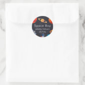 Space Boy Planets Schattige Astronaut Baby shower Ronde Sticker (Tas)