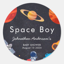 Space Boy Planets Schattige Astronaut Baby shower