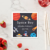 Space Boy Planets Schattige Astronaut Baby shower Servet (Insitu)