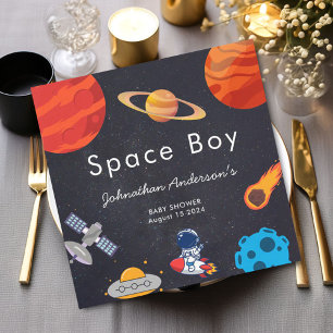 Space Boy Planets Schattige Astronaut Baby shower Servet