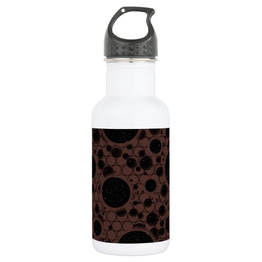 Space Bubble Spots - Bruin Waterfles (Voorkant)