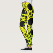 Space Bubble Spots - Geel/Lime Leggings (Links)