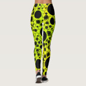 Space Bubble Spots - Geel/Lime Leggings (Achterkant)