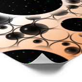 Space Bubble Spots - Geel/Oranje/Wit Poster (Hoek)