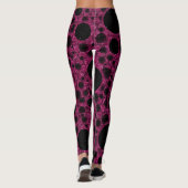 Space Bubble Spots - Glitter Fuchsia Leggings (Achterkant)