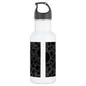Space Bubble Spots - Glitter Zwart Waterfles (Achterkant)