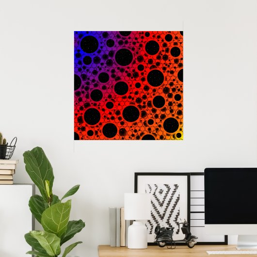 Space Bubble Spots - Heat PBROY Poster (Thuiskantoor)