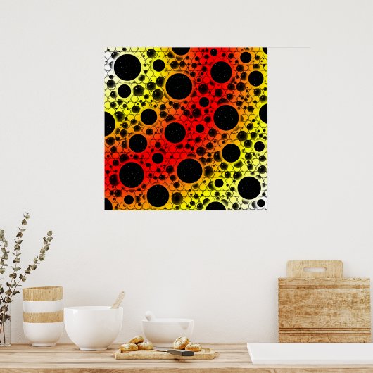 Space Bubble Spots - Heat WYR Poster (Keuken)