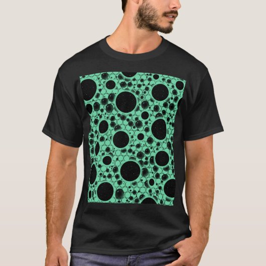 Space Bubble Spots - Mint T-shirt (Voorkant)