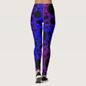 Space Bubble Spots - Paars/Blauw Leggings (Achterkant)