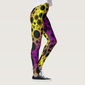 Space Bubble Spots - Paars/Geel Leggings (Rechts)