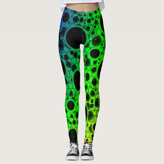 Space Bubble Spots - Rainbow PBGYO Leggings (Voorkant)