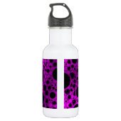 Space Bubble Spots - Roze/Paars Waterfles (Achterkant)