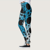 Space Bubble Spots - Wit/Luchtblauw Leggings (Links)