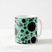 Space Bubble Spots - Wit/Munt Koffiemok (Voorkant rechts)