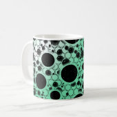 Space Bubble Spots - Wit/Munt Koffiemok (Voorkant links)
