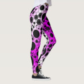 Space Bubble Spots - Wit/Roze Leggings (Rechts)
