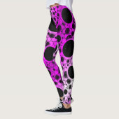 Space Bubble Spots - Wit/Roze Leggings (Links)