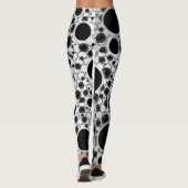 Space Bubble Spots - Wit/Zilver Leggings (Achterkant)