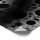 Space Bubble Spots - Wit/Zwart Poster (Hoek)