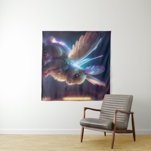 Space Bunny Wandkleed (In Situ (horizontaal))