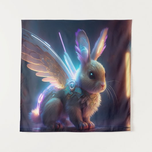 Space Bunny Wandkleed (Voorkant)