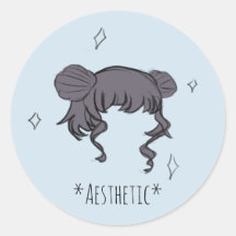 Space Buns *Esthetische* Stickers (vel van 6 of 20