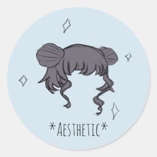 Space Buns *Esthetische* Stickers (vel van 6 of 20