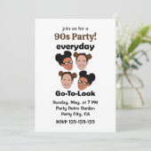 Space Buns Kapsel Dagelijkse Look 90s Feest Kaart (Staand voorkant)