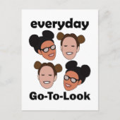 Space Buns Kapsel Dagelijkse Mooi-Uitzicht Mode Briefkaart (Voorkant)
