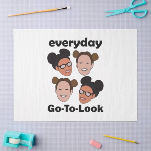 Space Buns Kapsel Dagelijkse Mooi-Uitzicht Mode Tissuepapier (Craft)