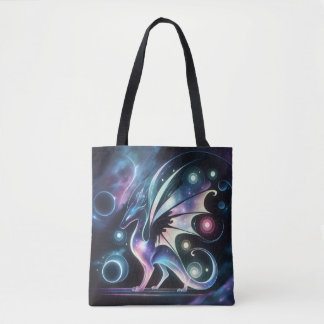 Space Butterfly Dragon Tote Bag