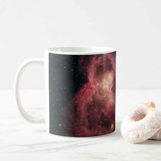 Space Butterfly Nebula Koffiemok (Met donut)