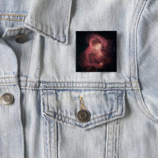 Space Butterfly Nebula Vierkante Button 5,1 Cm (In situ)