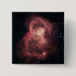 Space Butterfly Nebula Vierkante Button 5,1 Cm