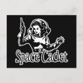 Space Cadet Black & White Briefkaart (Voorkant)