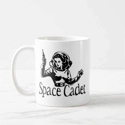 Space Cadet Black & White Koffiemok (Links)