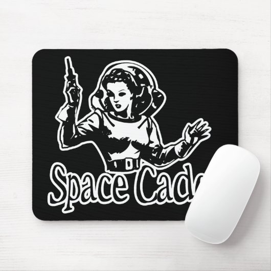 Space Cadet Black & White Muismat (Met muis)