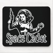 Space Cadet Black & White Muismat (Voorkant)