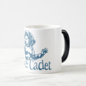 Space Cadet Blue Magische Mok (Voorkant rechts)