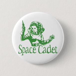 Space Cadet Green Ronde Button 5,7 Cm