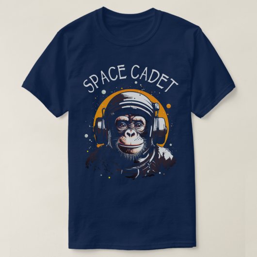 Space Cadet Monkey Ape Chimp Astronaut T-shirt (Design voorkant)