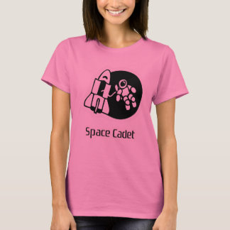 Space Cadet Motif Pink Tie Dyed Tee Shirt