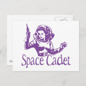 Space Cadet Paars Briefkaart (Voorkant / Achterkant)
