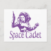 Space Cadet Paars Briefkaart (Voorkant)