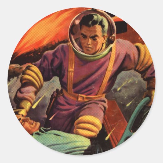 Space Cadet Ronde Sticker (Voorkant)