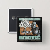 Space Cadet Square Button (Voorkant /achterkant)