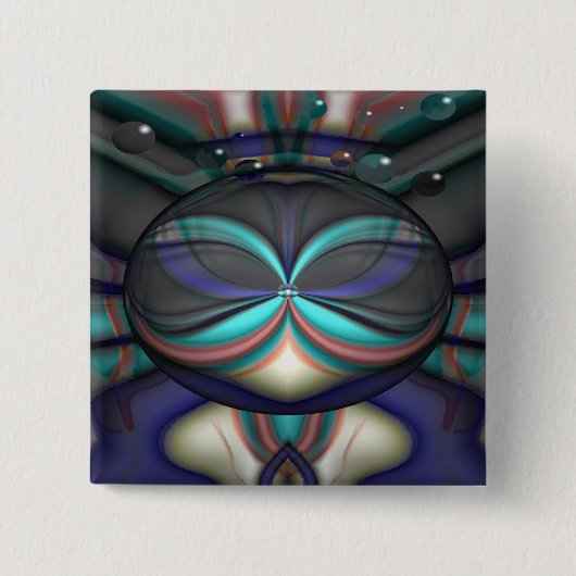 Space Cadet Vierkante Button 5,1 Cm (Voorkant)